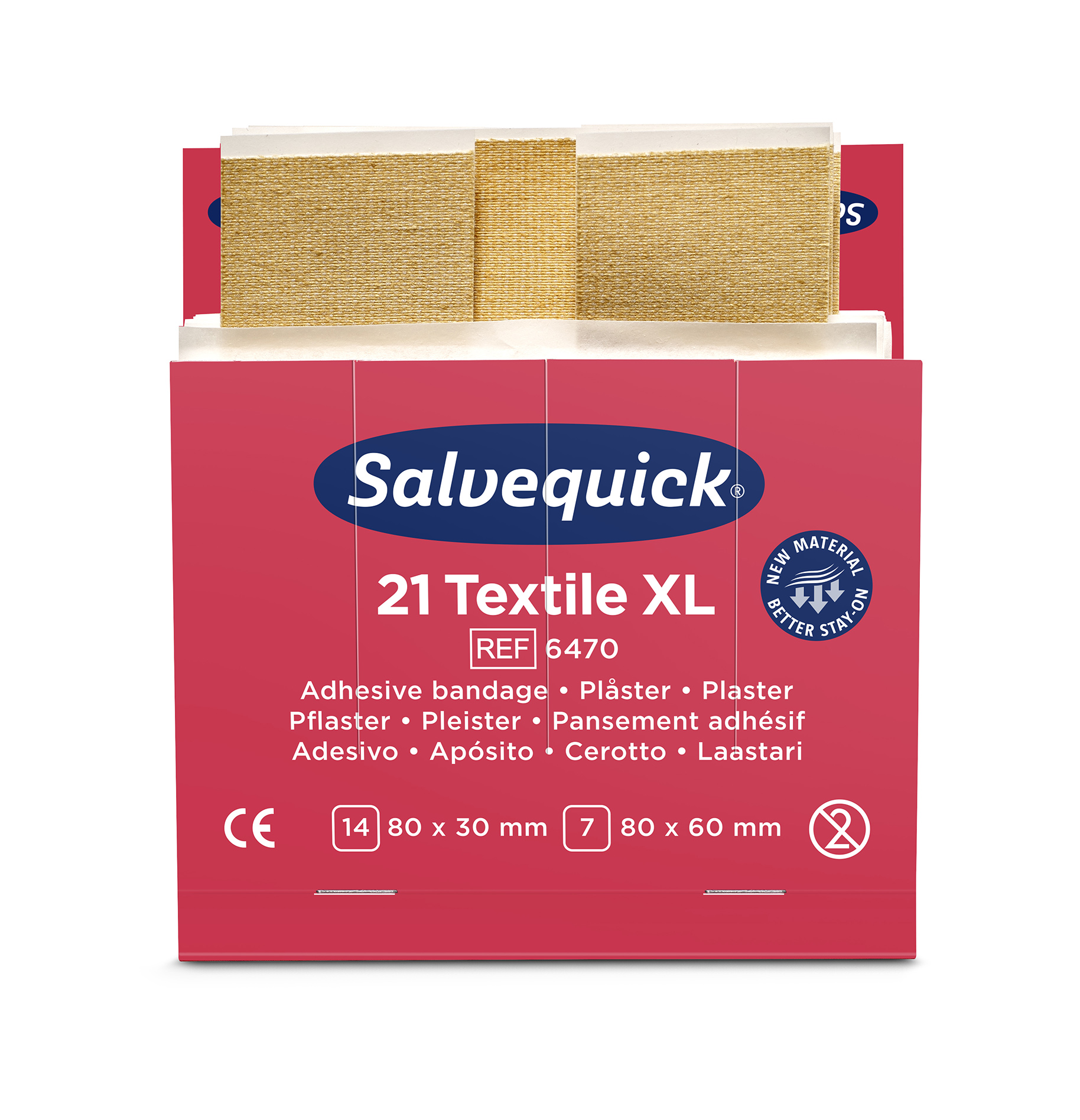 27.017 Salvequick, Refill Pflaster-Strips XL (Textile), 21 Stück